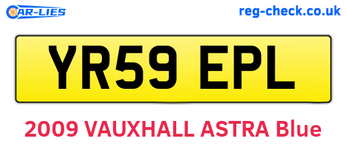 YR59EPL are the vehicle registration plates.