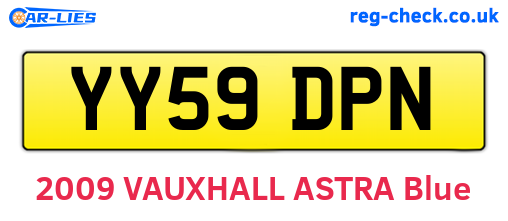 YY59DPN are the vehicle registration plates.