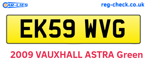EK59WVG are the vehicle registration plates.