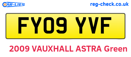 FY09YVF are the vehicle registration plates.