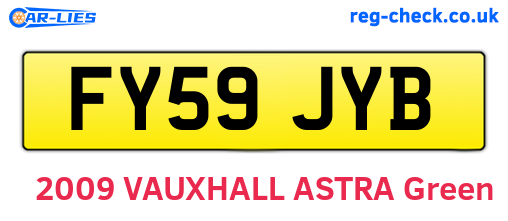FY59JYB are the vehicle registration plates.