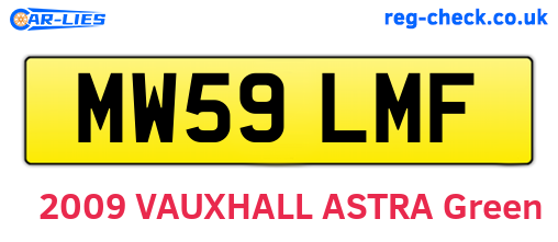 MW59LMF are the vehicle registration plates.