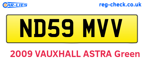 ND59MVV are the vehicle registration plates.
