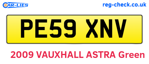 PE59XNV are the vehicle registration plates.