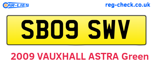 SB09SWV are the vehicle registration plates.