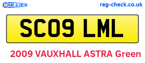 SC09LML are the vehicle registration plates.
