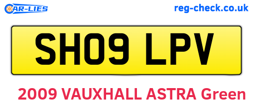 SH09LPV are the vehicle registration plates.