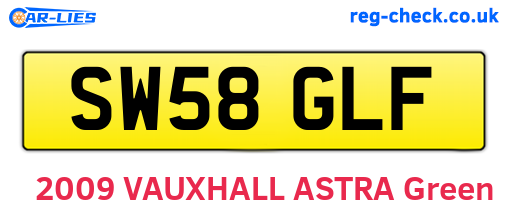 SW58GLF are the vehicle registration plates.