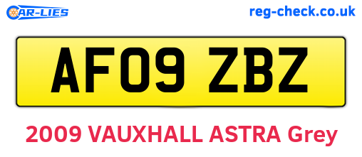 AF09ZBZ are the vehicle registration plates.