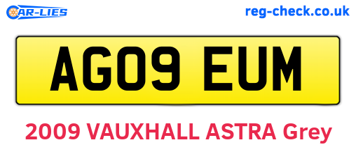 AG09EUM are the vehicle registration plates.