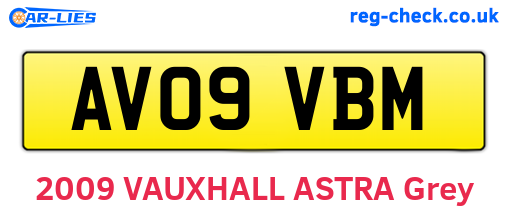 AV09VBM are the vehicle registration plates.