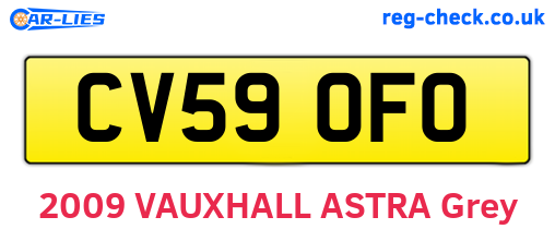 CV59OFO are the vehicle registration plates.