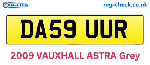 DA59UUR are the vehicle registration plates.