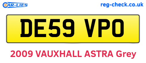 DE59VPO are the vehicle registration plates.