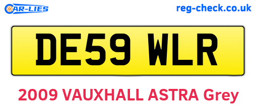 DE59WLR are the vehicle registration plates.