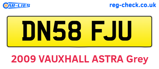 DN58FJU are the vehicle registration plates.