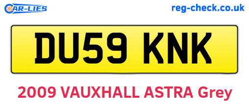 DU59KNK are the vehicle registration plates.