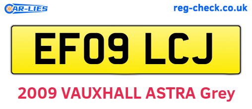 EF09LCJ are the vehicle registration plates.