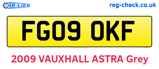 FG09OKF are the vehicle registration plates.