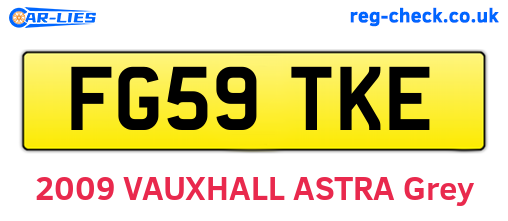 FG59TKE are the vehicle registration plates.