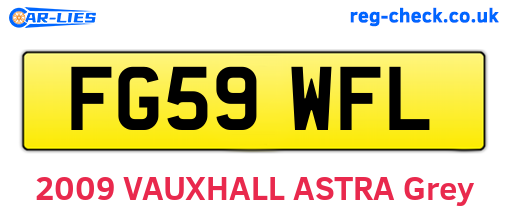 FG59WFL are the vehicle registration plates.
