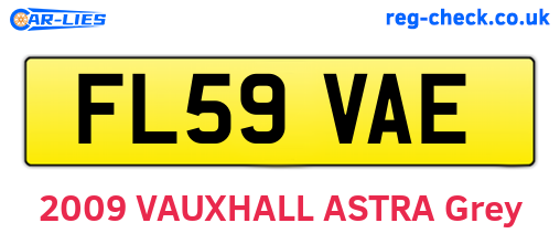 FL59VAE are the vehicle registration plates.