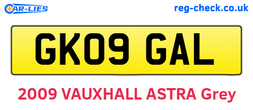 GK09GAL are the vehicle registration plates.