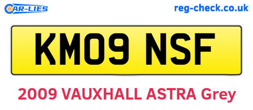 KM09NSF are the vehicle registration plates.