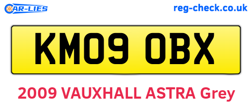 KM09OBX are the vehicle registration plates.