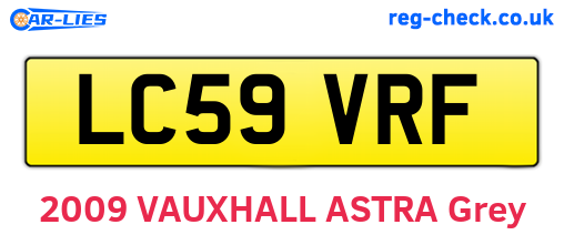 LC59VRF are the vehicle registration plates.