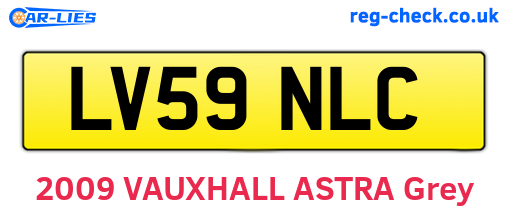 LV59NLC are the vehicle registration plates.