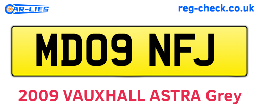MD09NFJ are the vehicle registration plates.