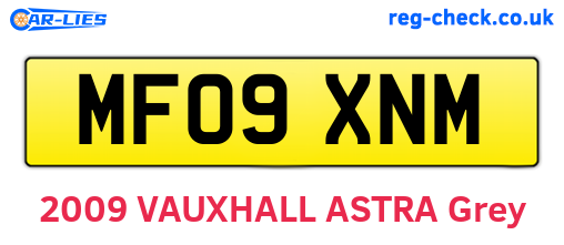 MF09XNM are the vehicle registration plates.
