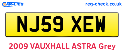 NJ59XEW are the vehicle registration plates.
