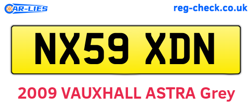 NX59XDN are the vehicle registration plates.