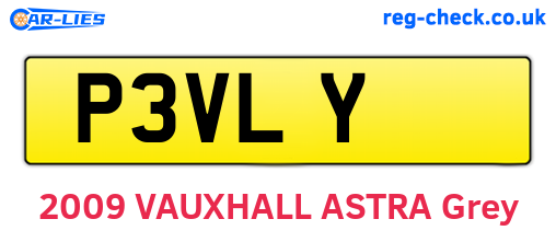 P3VLY are the vehicle registration plates.