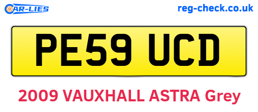 PE59UCD are the vehicle registration plates.
