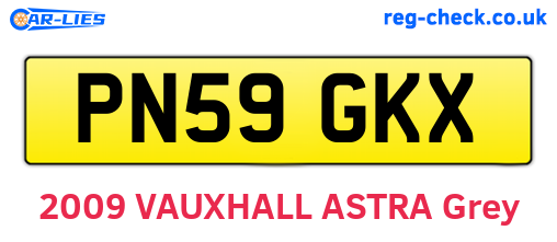 PN59GKX are the vehicle registration plates.