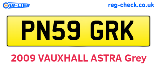 PN59GRK are the vehicle registration plates.