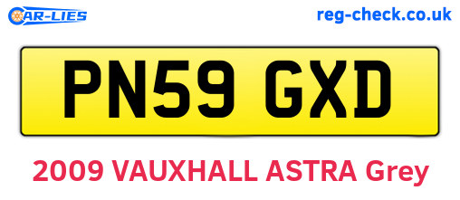 PN59GXD are the vehicle registration plates.