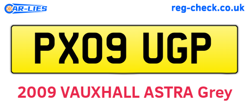 PX09UGP are the vehicle registration plates.