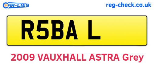 R5BAL are the vehicle registration plates.