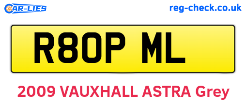 R80PML are the vehicle registration plates.