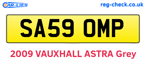 SA59OMP are the vehicle registration plates.