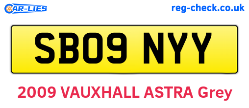 SB09NYY are the vehicle registration plates.