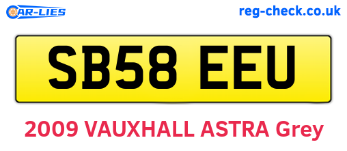 SB58EEU are the vehicle registration plates.