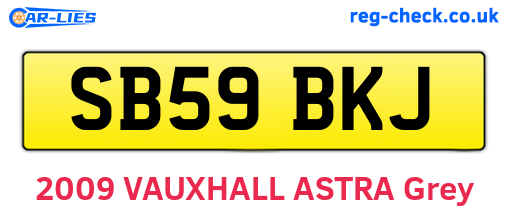 SB59BKJ are the vehicle registration plates.