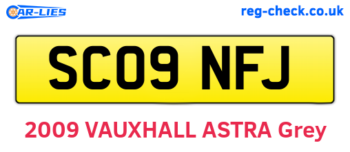 SC09NFJ are the vehicle registration plates.