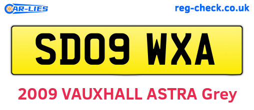 SD09WXA are the vehicle registration plates.