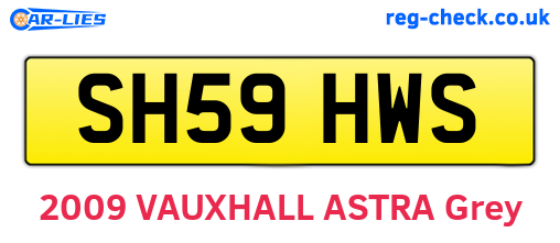 SH59HWS are the vehicle registration plates.